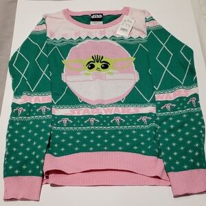Star Wars Pink and Green Holiday Sweater